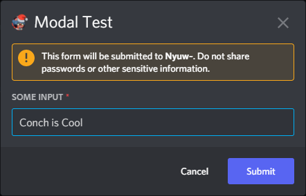Text Modal Example Image